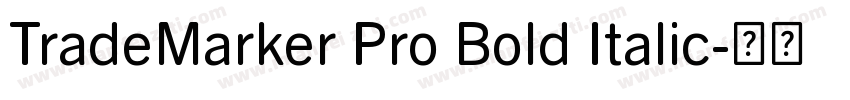 TradeMarker Pro Bold Italic字体转换